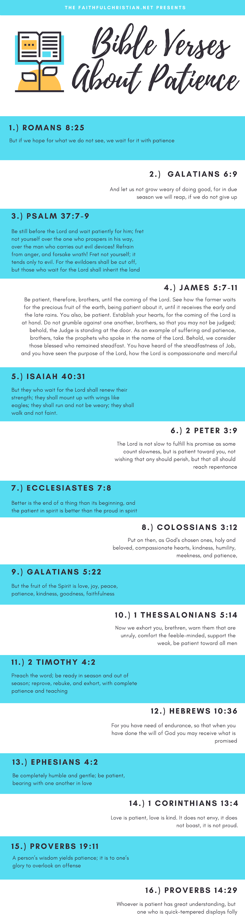 Bible verses about patience in relationships infographics
