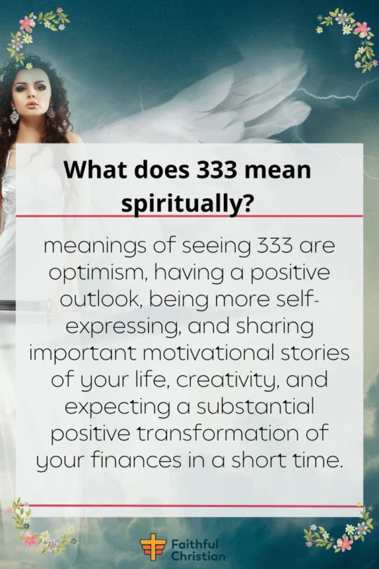 What does 333 mean spiritually?