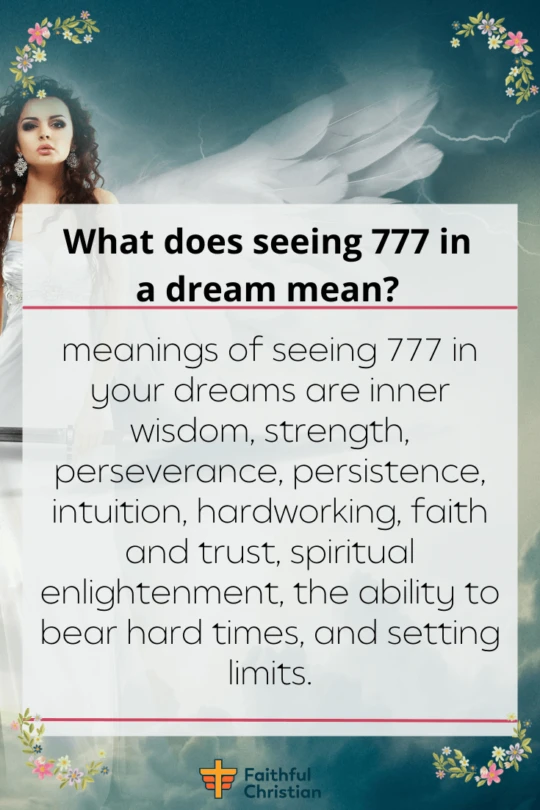 What does seeing 777 in a dream mean?