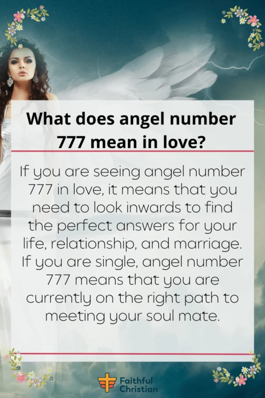 What does angel number 777 mean in love?