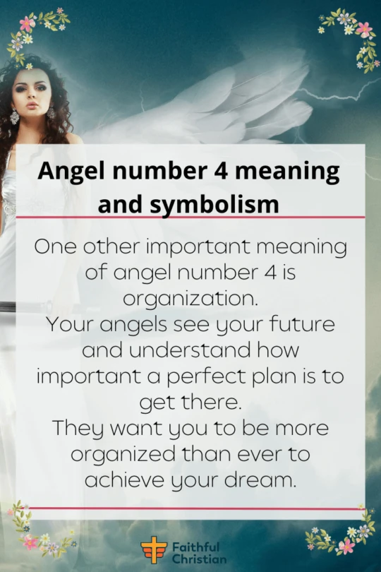 Angel number 4 Spiritual meaning and symbolism 