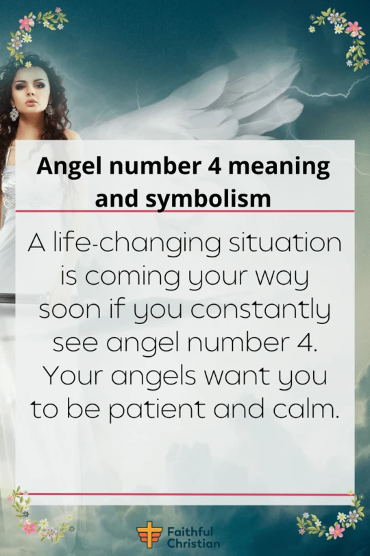 Angel number 4 Spiritual meaning and symbolism 