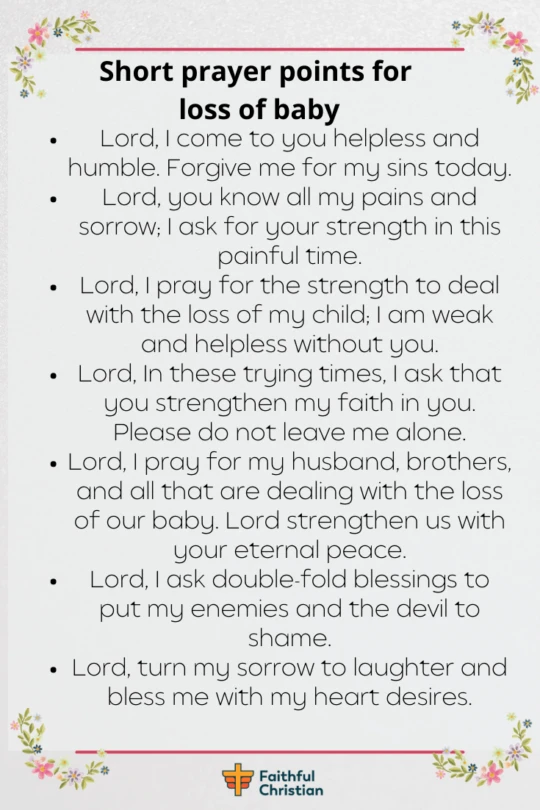 Comforting Prayer for the loss of a child (with Bible verses)