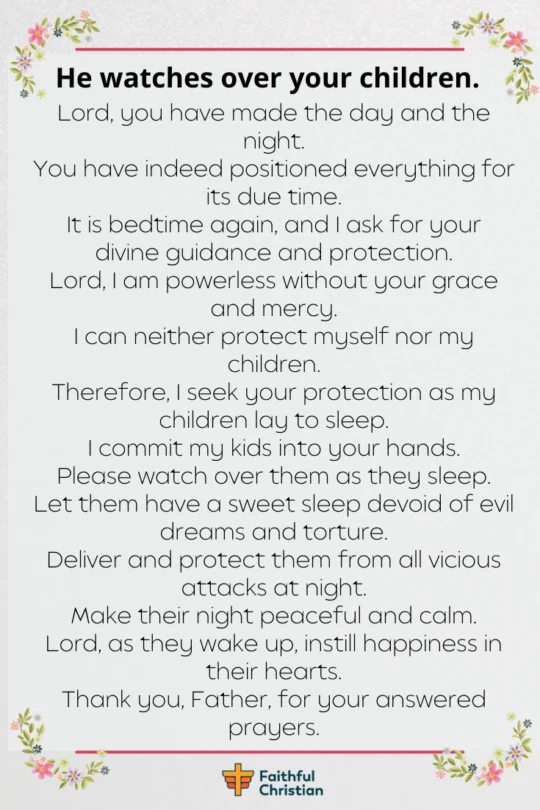 Powerful Bedtime prayer for Your Children (with Bible Verses) 