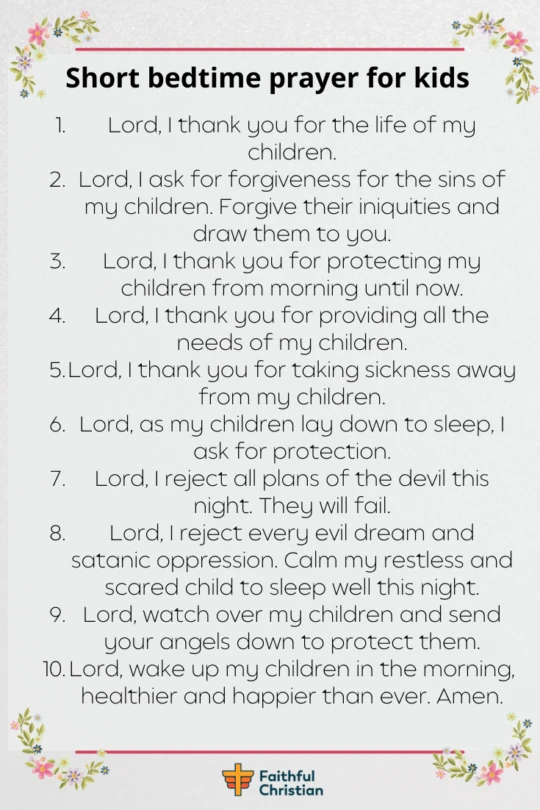 Powerful Bedtime prayer for Your Children (with Bible Verses) 