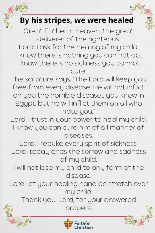 Powerful Healing Prayer for sick Child (with Bible Verses) 