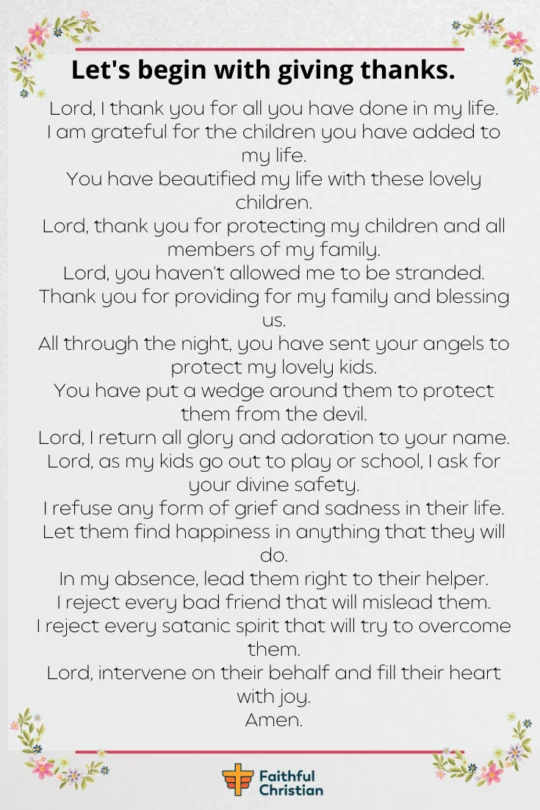 Powerful Morning prayer for your children