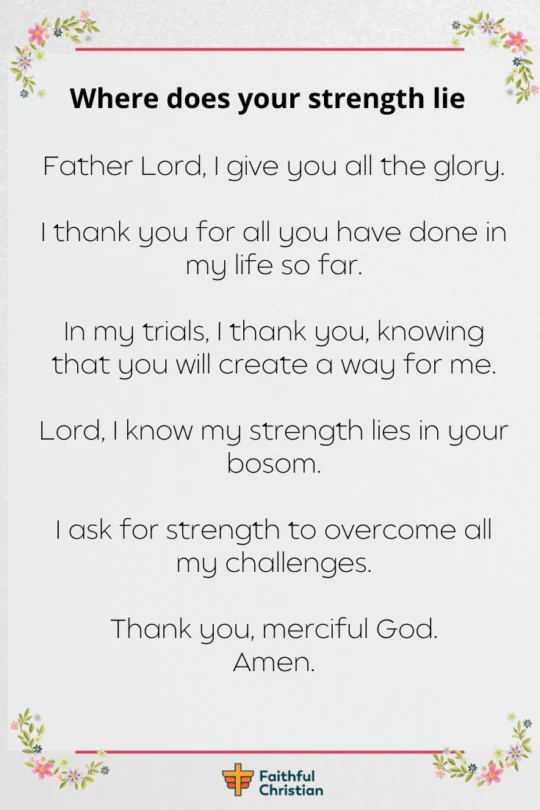 Powerful Prayer of the day for strength (With Bible verses)