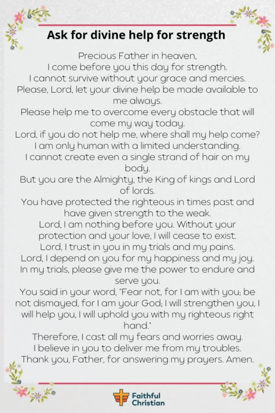 Powerful Prayer of the day for strength (With Bible verses)