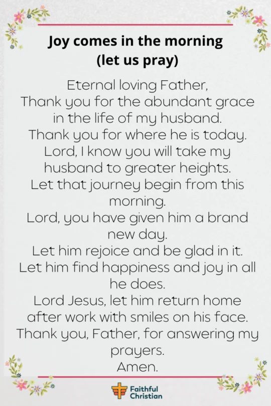 Good Morning Prayer for My husband (with Bible Verses) 