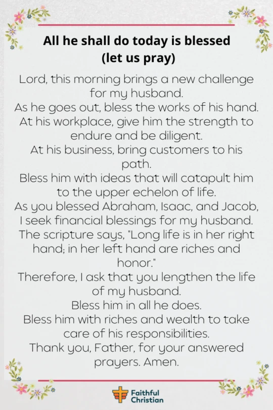 Good Morning Prayer for My husband (with Bible Verses) 