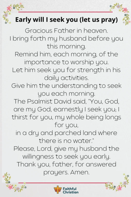 Good Morning Prayer for My husband (with Bible Verses) 