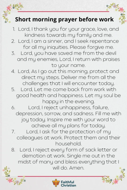 7 Powerful Morning Prayers Before Work (with Bible verses)