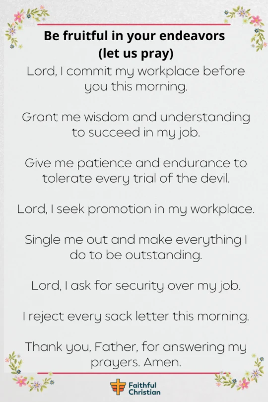 Morning Prayer Before Work 