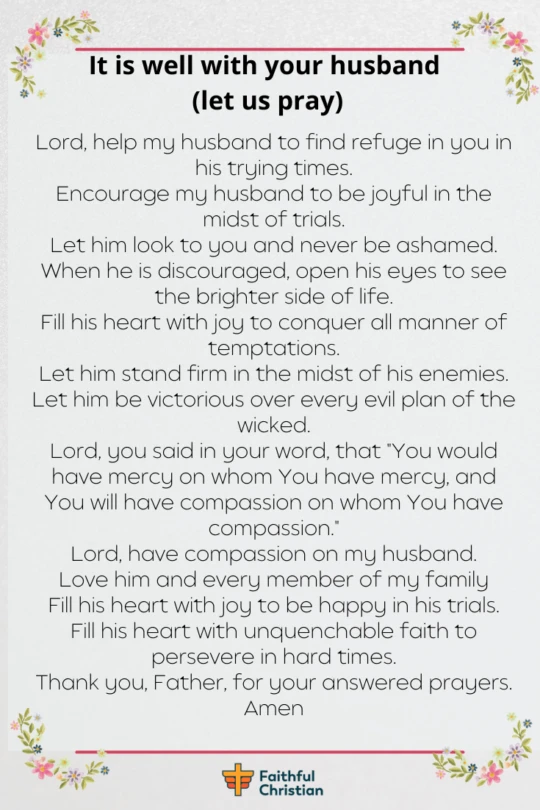 Powerful Prayer for Encouragement for Husband