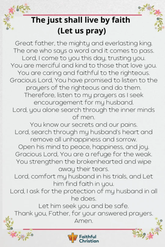 Powerful Prayer for Encouragement for Husband