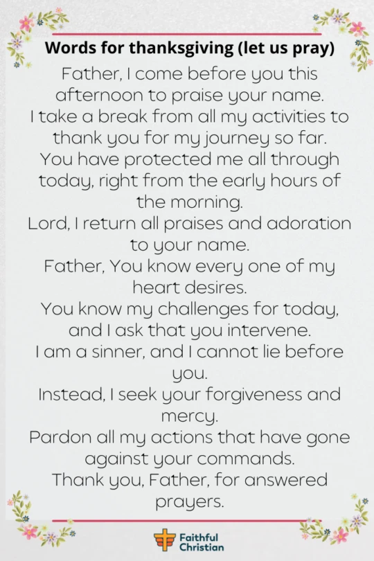 Powerful Short Afternoon Prayers with Bible verses