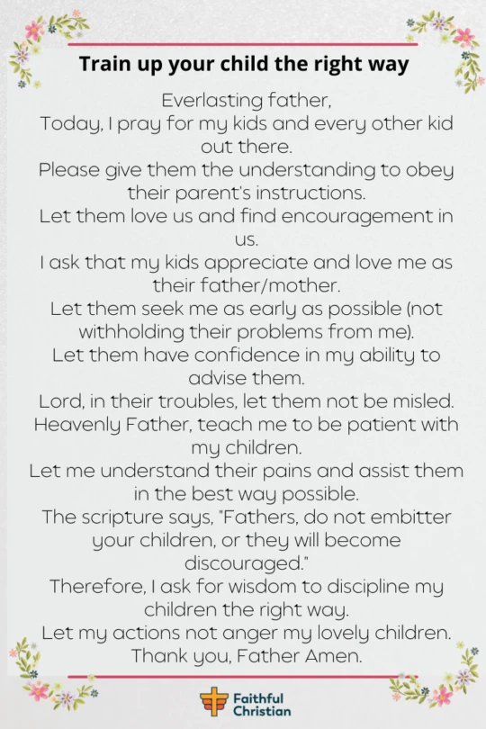 Prayer for Encouragement for Children (Sons and daughters)