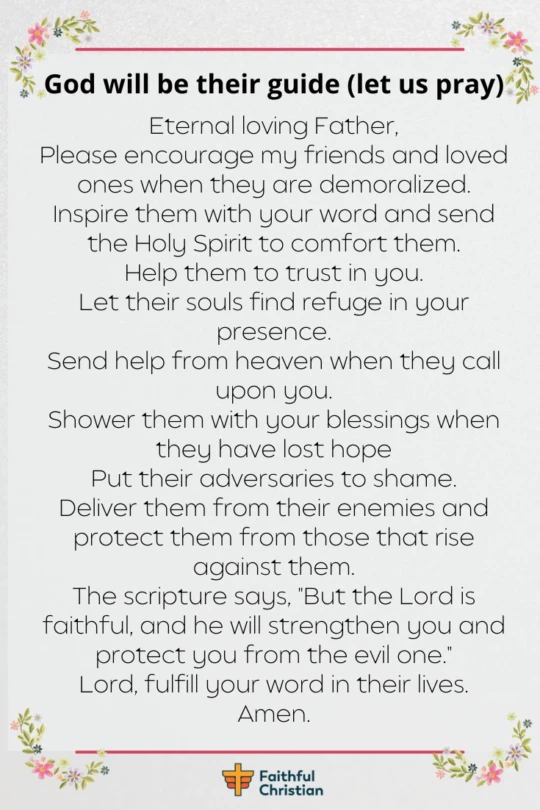 Prayer for encouragement for friends and loved ones