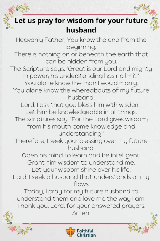 Prayer for my future husband & To get married 