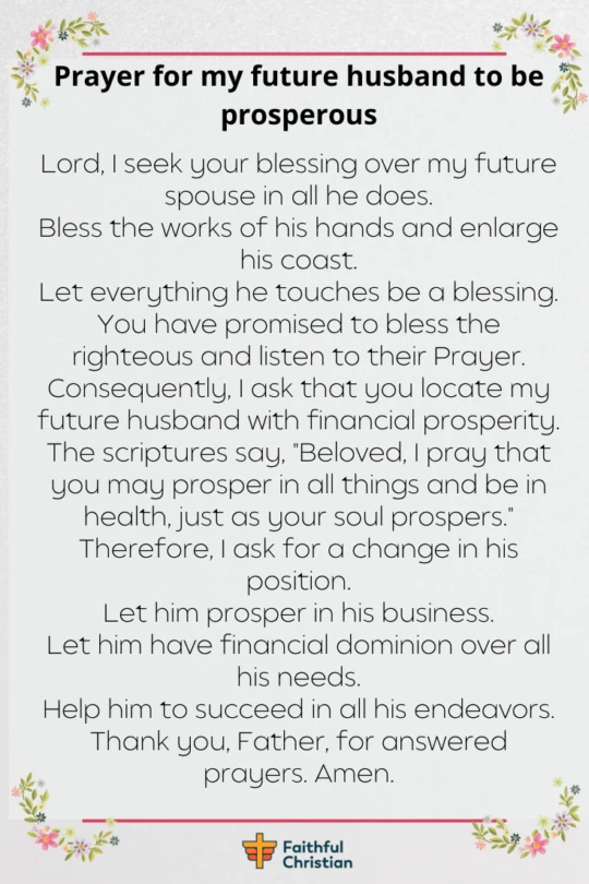 Prayer for my future husband & To get married 