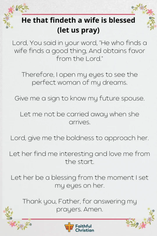 Prayer for my future wife (with bible verses) 