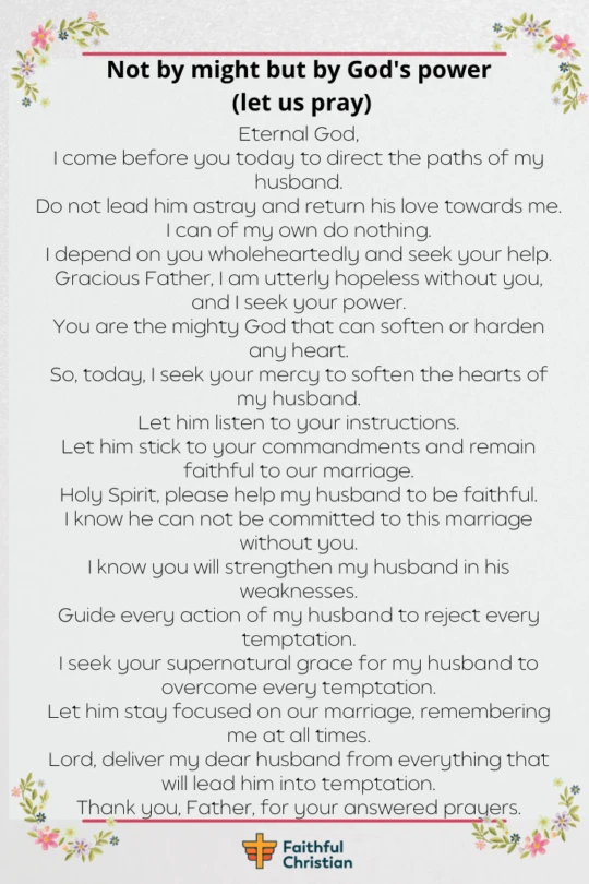 7 Prayers for your Husband to be faithful and Honest