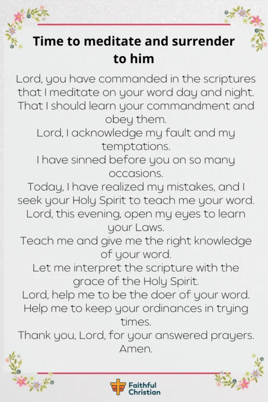 Short and Powerful Evening prayers with Bible Verses