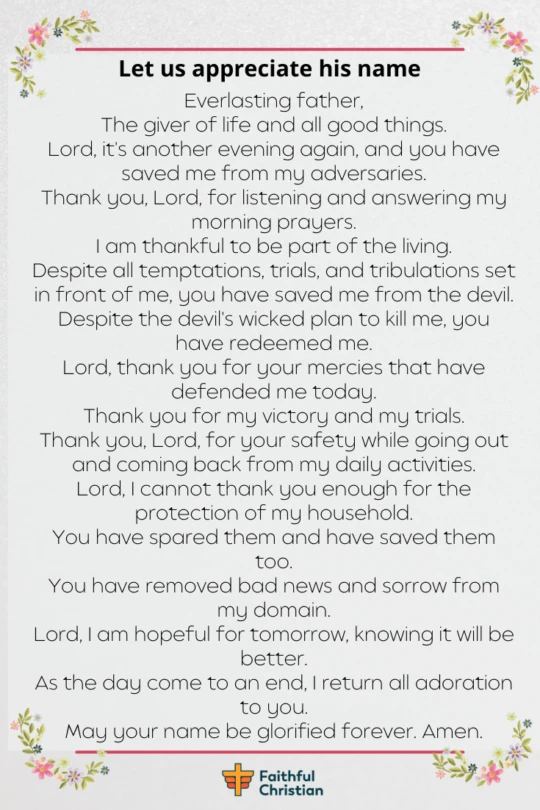 Short and Powerful Evening prayers with Bible Verses