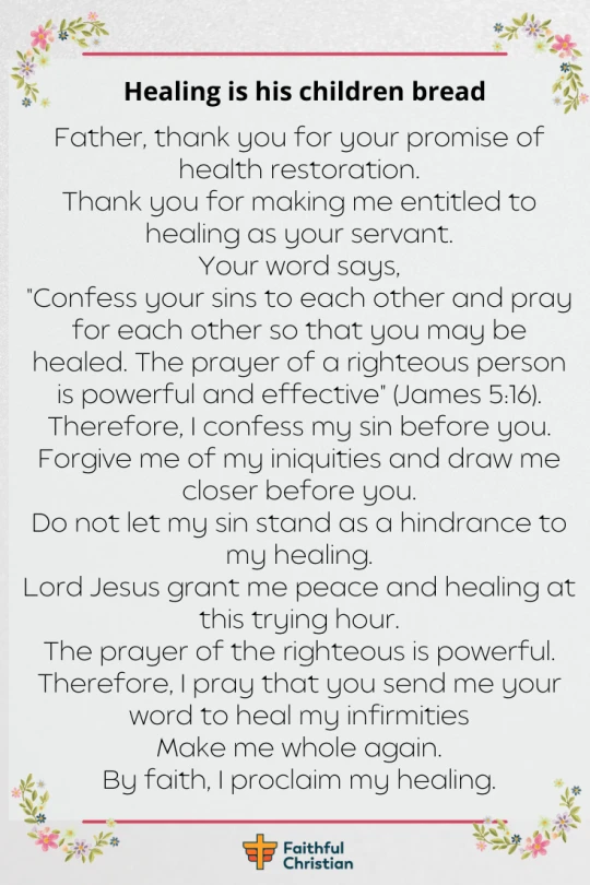 Healing Prayer for sickness and Diseases (for the sick) (6)