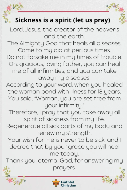 Healing Prayer for sickness and Diseases (for the sick) (6)