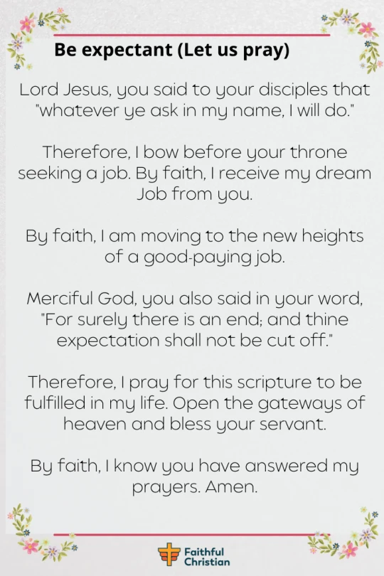 Prayer to Get a Job You Applied For