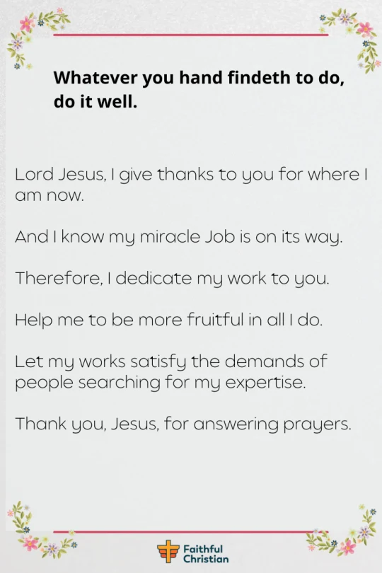 7 Miracle Prayers For Employment and New Job