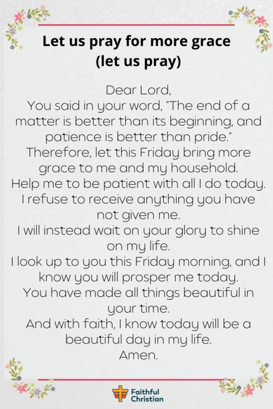 Powerful Friday Morning Prayer with Bible Verses