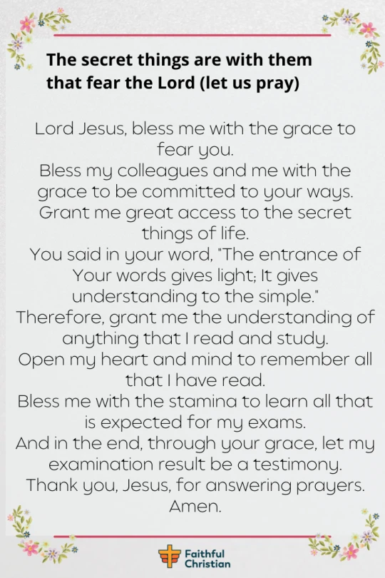 Powerful Prayer For Exams Success Results & Preparation (5)