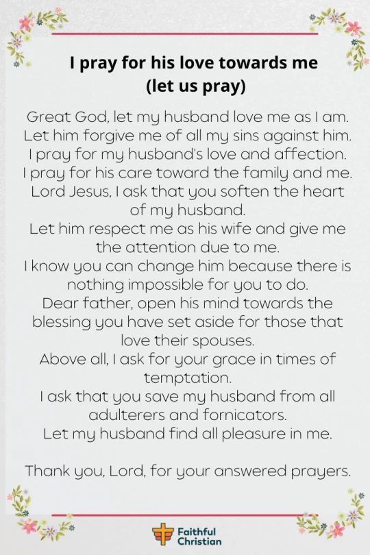 Powerful Prayer For My Husband To Love Me Again 