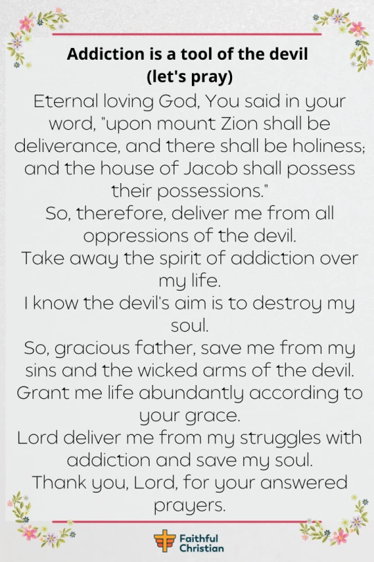 Powerful Prayer for Addiction - For friends, loved one and family members 