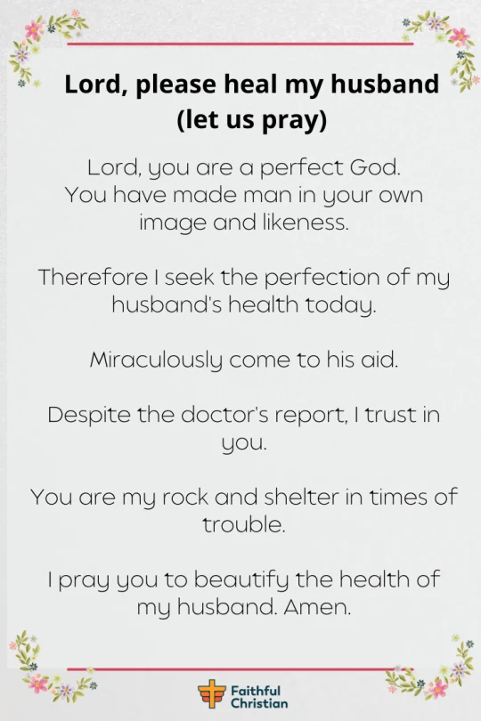 7 Powerful Prayers for my Husband's Health and Sickness