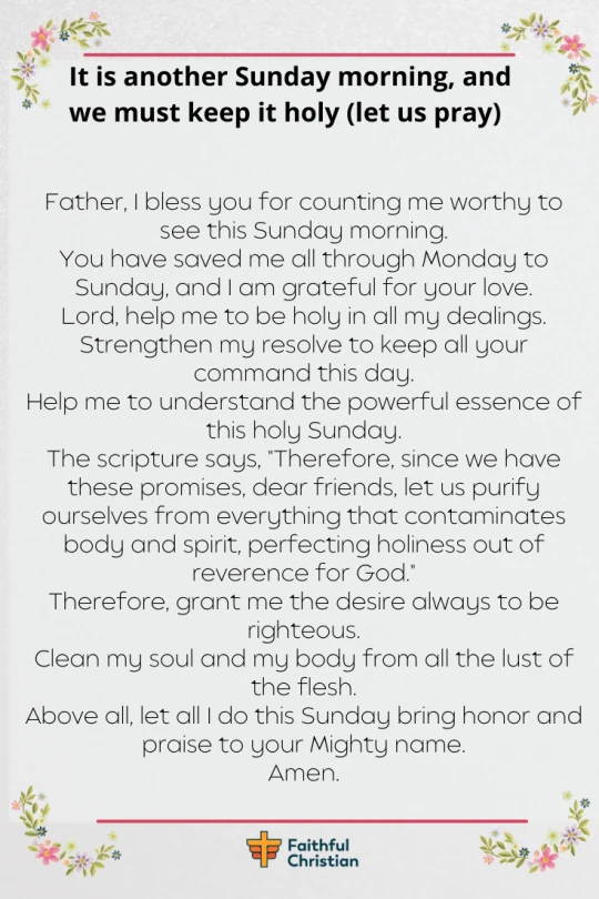 Powerful Sunday Morning Prayer with Bible Verses (10)