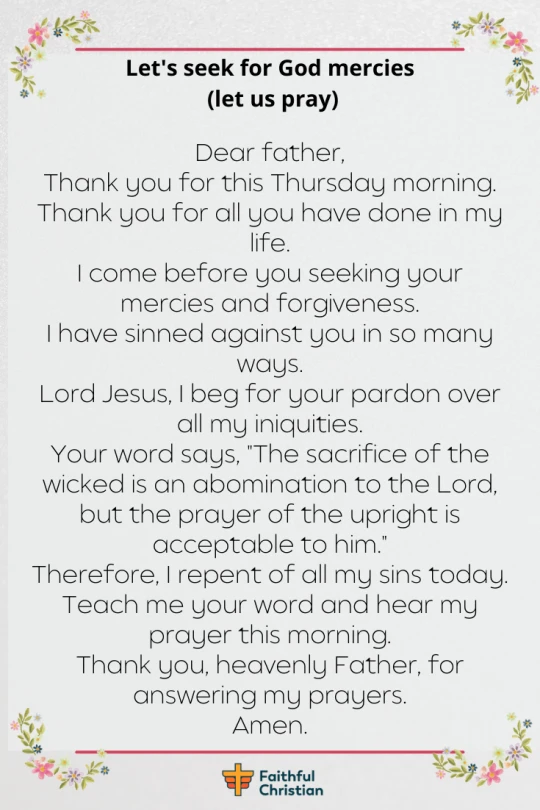 Powerful Thursday Morning Prayers With Bible Verses 