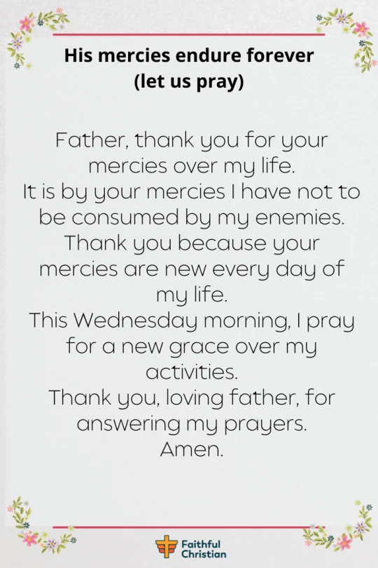 Powerful Wednesday Morning Prayer with Bible Verses