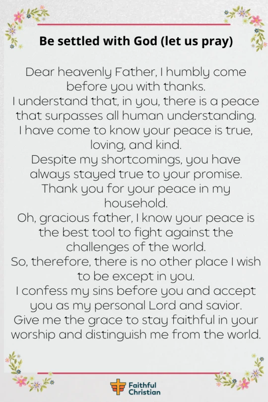 Powerful prayer for peace of mind