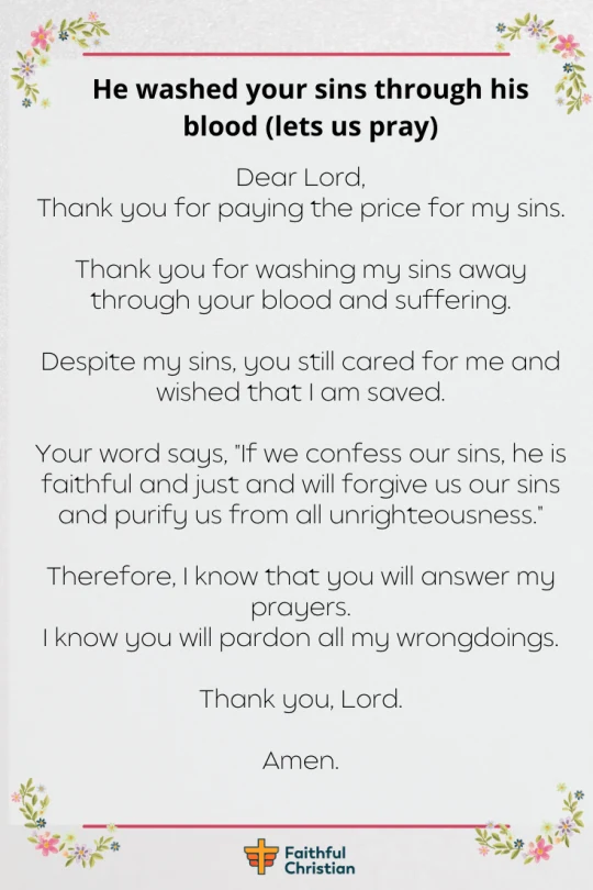 Prayer For Forgiveness Of Sins Against God And Others