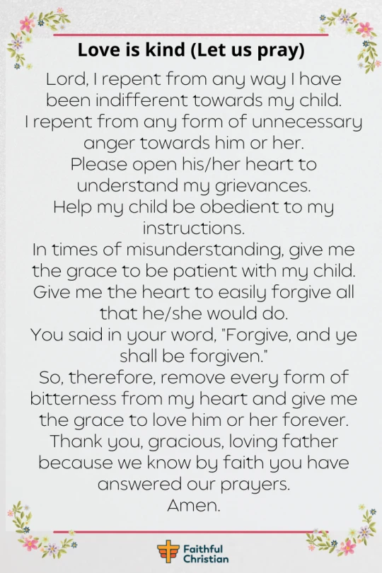 Prayer for Patience with Child Behavior(with bible verses) 