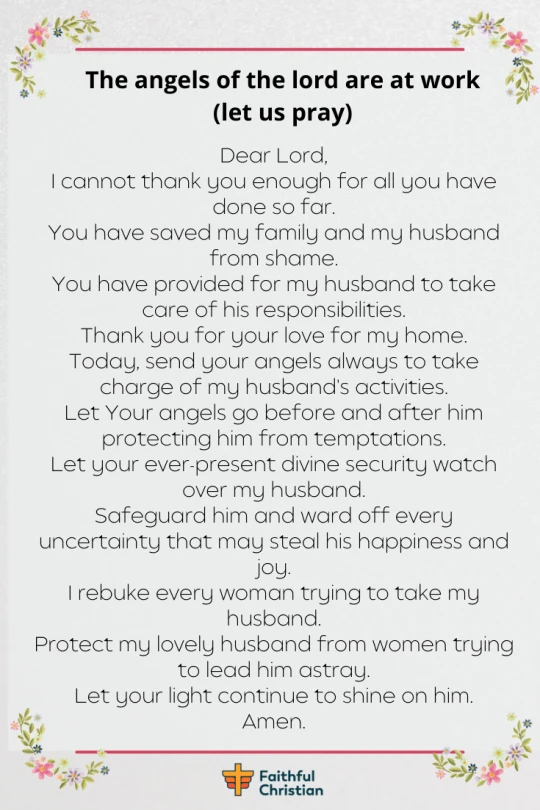 Prayer for my Husband's Protection from temptations