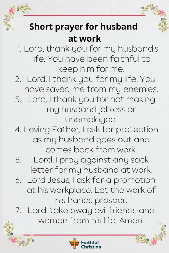 7 Powerful Prayers for my husband at Work, Job and Workplace