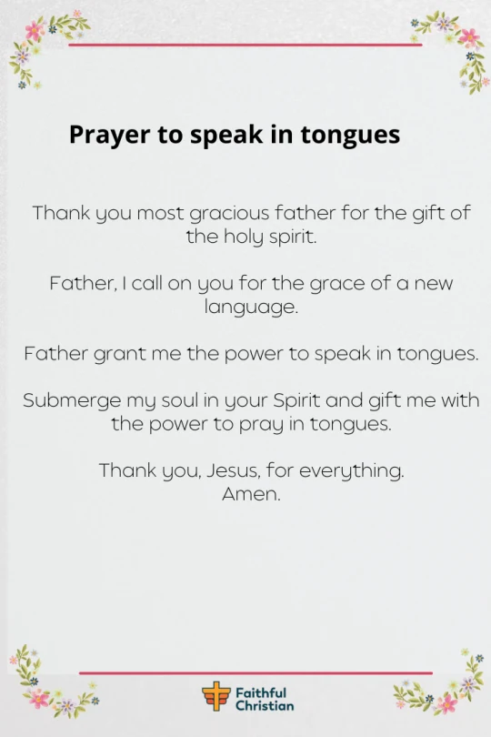 Prayer for speaking in tongues (1)