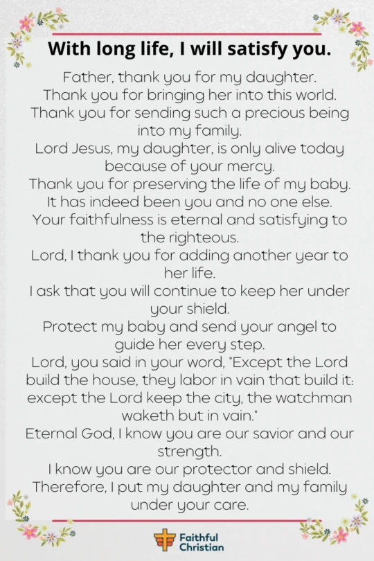 Powerful Prayer for Daughter's Birthday 