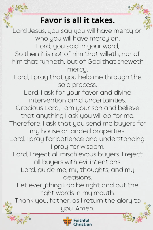 Powerful Prayer to Sell a House (your Home) with Bible verses