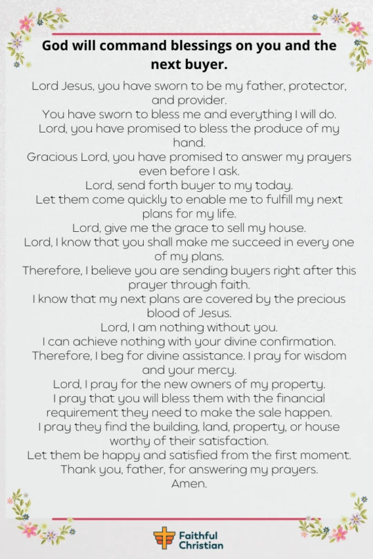 Powerful Prayer to Sell a House (your Home) with Bible verses